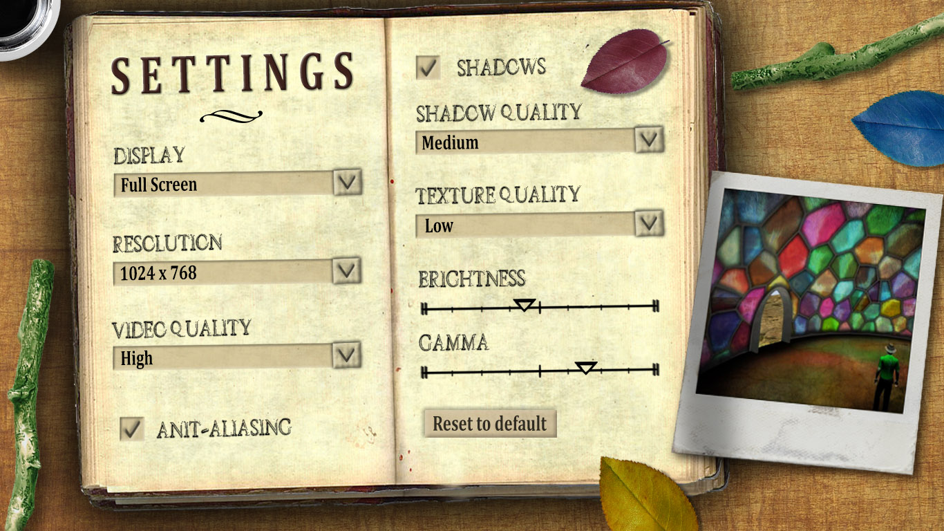 Settings Page